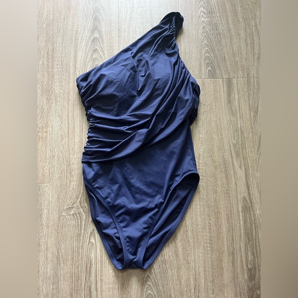 LaBlanca Island Goddess Shirred One Shoulder One Piece Swimsuit - Picture 2 of 7